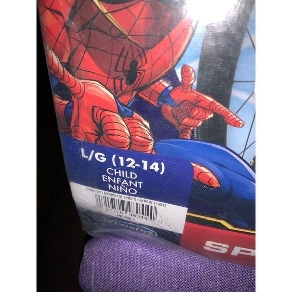 Halloween NEW Marvel Spiderman Adaptive Costume Sz L (12-14) Jumpsuit & Mask - Picture 2 of 5